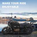 Foldable Motorcycle Gel Seat Cushion, Large 3D-Honeycomb Structure Shock Absorption & Breathable Motorcycle Gel Seat Pad for Long Rides (L)