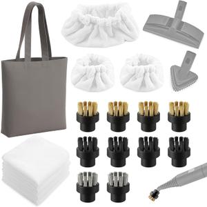Steam Cleaning Pack Compatible with Dupray Steam Cleaners, 18 Pcs Versatile Accessory Kit: Includes Everything Needed for deep Cleaning on Multiple Surfaces, Seamless Compatibility
