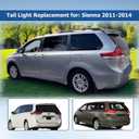 WFLNHB Left Side Tail Light Replacement for Toyota Sienna 2011 2012 2013 2014 Rear Tail Light Lamp Assembly TO2804107 8156008030 Driver Side