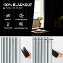 Kayne Studio Blue Gray Pinch Pleated Full Blackout Curtains, Linen Blend Room Darkening Thermal Insulated Soundproof Drapes, 84 Inch Back Tab Window Curtains for Living Room Bedroom(2 Panels, 40"x84")