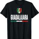 Guadalajara Mexico T-Shirt (Small, Black)
