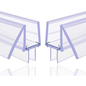 2-Pack Hipple Home Frameless Shower Door Bottom Seal Strip (3/8 x 39 (10mm))