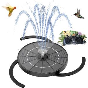 AISITIN 3.5W Solar Fountain for Bird Bath Upgraded 2026, Solar Water Fountain Kit with 3 Fixed Bracket & Multiple Nozzles & Storage Interface for Bird Bath, Garden, Courtyard, Pond, Pool and Outdoor (Black)