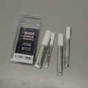 Kassa Chalk Markers - 5 Pack, White, 1mm/3mm/6mm/10mm/15mm Tips - Erasable Liquid Chalk Pens for Chalkboard, Glass & Windows - Dust-Free, Washable