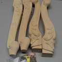 La Vane 10 inch / 25cm Wooden Furniture Legs, Set of 4 European Style Solid Wood Carving Furniture Replacement Feet Decoration for Sofa Cabinet Wardrobe Table Loveseat