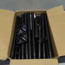 Room Divider Curtain Rod, No Drilling Room Separator for Space Partition Adjustable 4-10ft(H) 28-70inch(W) Heavy Duty Temporary Wall Divider Floor to Ceiling Tension Rod, Black