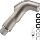 Hygie Rinse Universal Sink Sprayer Attachment for Faucet, Kitchen Side Sprayer Head Compatible with Delta, Moen, Kohler and Other OEM Brands Pull Out Spray Head, Nozzle Head Only, Brushed Nickel