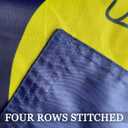 Embroidered Navy Flags 3x5 Outdoor Double Sided- 3Ply Heavy Duty 300D Nylon(All Weather)- Navy Flag Banner -2 Brass Grommets & 4 Rows Stitched