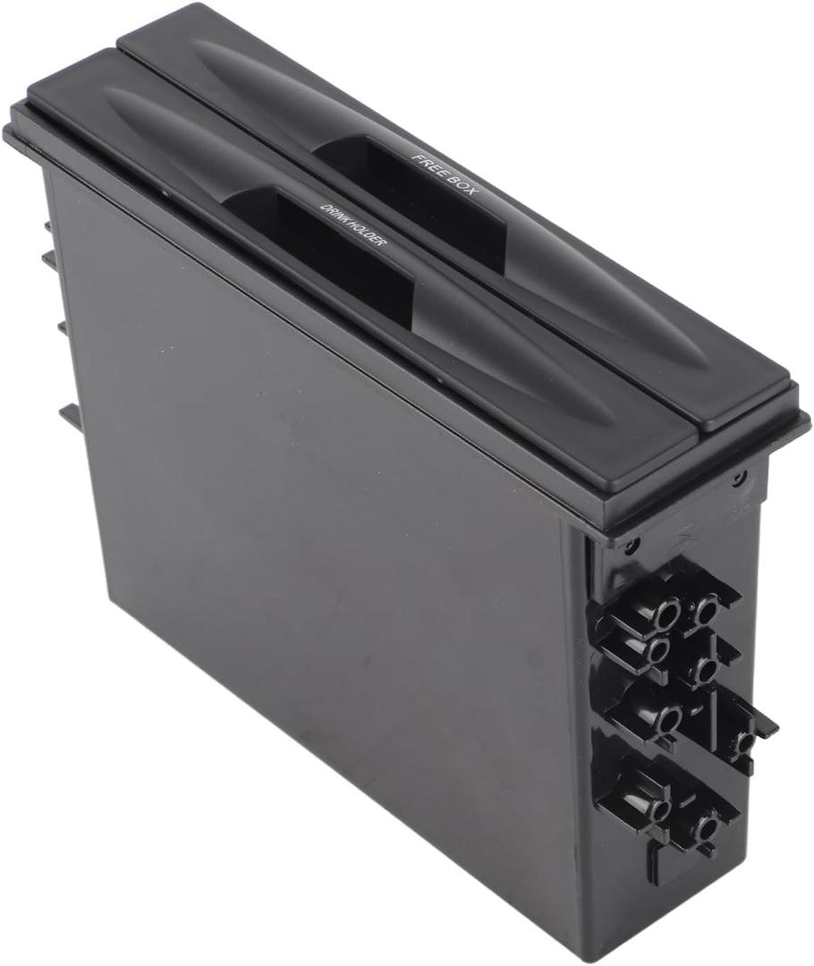 KIMISS Radio Drink Cup Holder, Car Double Single Din Radio Pocket Drink Cup Holder+Storage Box