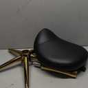 Saddle Stool with Wheels Ergonomic - Thick Wide Saddle Cushion, Healthy Posture No Pain, Easy to Adjust, Smooth Rolling No Creaky Noises, Rolling Swivel Saddle Stool Chair for Salon Massage (Black)