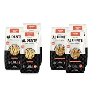 Al Dente Protein Pasta Egg & Roasted Garlic Fettuccine - 30g High Protein in 3.5oz Serving, Lower Carb. Cage-Free Eggs & Semolina. (Previously Carba-Nada) - 10oz Bags (Pack of 6) BB Date 12/18/2026