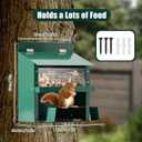 Squirrel Feeder, Metal Squirrel Feeder for Outside,Outdoors Chipmunk &Squirrel Picnic Bench Feeders Table,Stronger Than Wooden Structure,Easy to Install & Refill