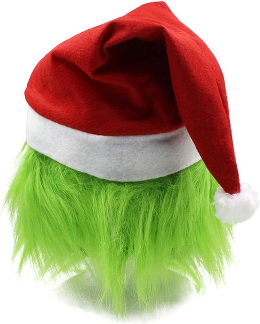 The Christmas Cosplay Mask, Christmas Costume Latex Mask Adult,Green Cosplay Costume Mask