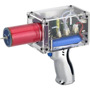 Tesla Coil Handheld Gun Artificial Lightning Wireless & Rechargeable Arc Plasma Portable Mini Spark Gap Arc Generator Experiment Science Toy Model