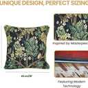 Signare William Morris Artist Tapestry Double Sided Square Throw Pillow Cover Only 18" x 18"/ 45cm x 45cm in Blue Tree of Life Design (CCOV-Art-Morris-4)