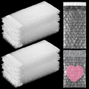 SHENLIU 300 Pcs 3 x 5 Inch Plastic Bubble Wrap Bags, Double Self Sealing Small Bubble Pouch Bag Shockproof Protective Bag for Moving and Storage Shipping Packaging Small Business