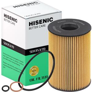 Hisenic Oil Filter V8 4.4L Fits Select BMW 550i 650i 750i 750Li Alpina B7 M5 M550i M6 M760i M8 M850i X5 X6 X7, Direct Replacement for OE# 11427583220