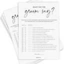GardenCity Bridal Shower Games, What Did The Groom Say Bridal Shower Game for 50 Guests - Minimalist
