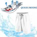 Mens Quick Dry Swim Trunks with Mesh Lining, Summer Surf Long Beach Pants Board Shorts Bathing Suits