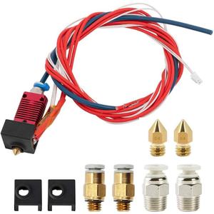 Creality Upgrade Ender 3 Hotend, Assembled Extruder with Capricorn Bowden PTFE Tubing for Creality Ender 3 Pro/Ender 3 V2 with Silicone Cover3, 0.4mm Ender 3 Nozzle3 and 2 Pair Pneumatic Couplers