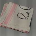 AVOIN colorlife Valentine's Day Pink and White Love Throw Pillow Covers, 18 x 18 Inch Hello Valentine Plaid Wedding Cushion Case Decoration for Sofa Couch Set of 4