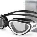 ZIONOR Swim Goggles, Upgraded G1 Polarized Swimming Goggles Anti-Fog for Adult Men Women A7 (Polarized + Bright Smoke)