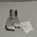 Beijiyi Fish Spatula Turner Set of 2, Heat Resistant Silicone Edge Slotted Fish Spatulas for Nonstick Cookware, Flexible and Thin Stainless Steel Kitchen Cooking Spatula Flipper for Fish, Egg, Pancake (Black)