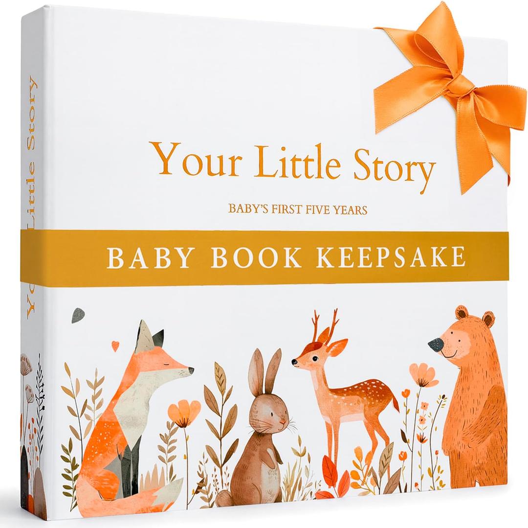 Baby Book Keepsake  146 Page Baby Journal for First 5 Years | Baby Memory Scrapbook, Gift for Baby Shower, Gender Neutral Baby Book for Boys & Girls