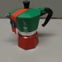 Bialetti - Moka Express Italia Collection: Iconic Stovetop Espresso Maker, Makes Real Italian Coffee, Moka Pot 3 Cups (4.3 Oz - 130 Ml), Aluminium, Colored in Red Green Silver