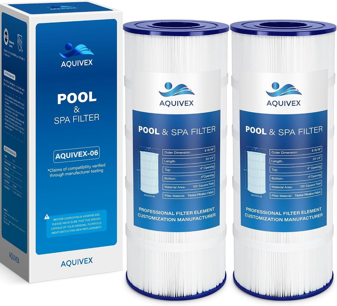 CX1200RE Pool Filter Cartridge, Compatible with Hayward StarClear Plus C1200, W3C12002, Pleatco PA120, Unicel C-8412, Filbur FC-1293, Porpoise PP-B2-M, Sta-Rite PXC125, 2 Pack