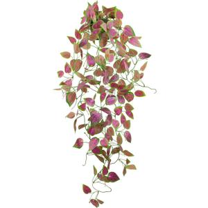 LOYWREE Artificial Purple Ivy Hanging Vine Plants - Small Potted Long Trailing Cascading Foliage, Gothic Home Decor for Indoor/Outdoor, Office, Garden & Shelf (Black Pot Included) (1Pack, Perilla) LOYWREE Artificial Purple Ivy Hanging Vine Plants - Small Potted Long Trailing Cascading Foliage, Gothic Home Decor for Indoor/Outdoor, Office, Garden & Shelf (Black Pot Included) (1Pack, Perilla)