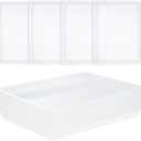 15 Pack Plastic Art Tray, White Plastic Trays for Arts and Crafts, Craft Activity Tray Sensory Tray Organizer Tray for Lego, Sand, Beads,