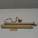 Imitation Weathered Wood Grain Curtain Rods for Windows 28 to 48 inch 1" Modern Adjustable Heavy Duty Curtain Rod Boho Decorative Drapery Rods Set for Living Room Bedroom Rustic Outdoor