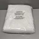 Hokibero Short Curtains for Windows Black Out Curtains 63 Inch Long for Bedroom Thermal Insulated Room Darkening Curtain Energy Efficient 100% Blackout Linen Curtain for Nursery White 52x63