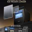 ecozy Nugget Ice Maker Countertop, Smart Pebble Ice Machine with APP Control, 44 lbs Per Day Soft Pellet Chewable Ice with Self-Cleaning, Black