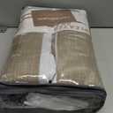 Double Layer Thick Burlap Viral Pinch Pleated Drapes 84 Inch Length 2 Panels Set for Living Room, Country Farmhouse Memory Trained Blackout Linen Curtains UV Blocking 40 x 84 Inches Tan Window Curtain