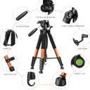 Victiv Tripod 74-Camera-Tripod for Cell Phone, Aluminum Professional Heavy Duty Camera Tripod Stand, Tripod for Camera DSLR SLR with Carry Bag, Compatible with Canon Nikon iPhone