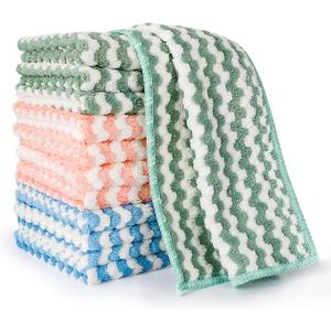 Microfiber Cleaning Cloth, Dish Cloths for Washing Dishes, Ultra Absorbent Kitchen Towels Rags for Cleaning House Keeping (12Pack)
