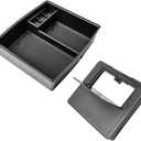 TACOBRO 2PCS Organizer Compatible with Toyota Tacoma 2024 2025 Center Console Accessories, Armrest Secret Compartment Tray Hidden Storage Box, ABS Touch to Open and Close