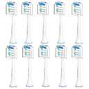 10 Pack Replacement Brush Heads,Compatible with Philips Sonicare Replacement Heads Electric Toothbrush HX6250,HX6530,HX6730,HX6930 and Compatible with Sonicare Snap-on Toothbrush Handles