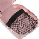 ULTECHNOVO Earbud Protective Carrying Case Portable Earbud Bag with Durable Pu Material Compact Headphone Case for in-Ear Earphones and Accessories (Pink)