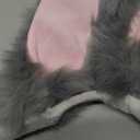 Gray Bunny Ears Headband Plush Rabbit Ears Costume Accessories for Kids, Girls, Women Cosplay Bunny Outfit, Halloween Dress Up, Easter Party Supplies