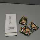 Blosssound 18 Pcs Christmas Stocking Name Tags Xmas DIY Wooden Name Signs Hollow Double Sided Xmas Tree Wood Stocking Tag for Christmas Stockings Home Decor Present Tags Hanging Ornaments (Green)