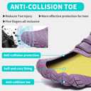 Barefoot Shoes Women Men Minimalist Zero Drop Wide Toe Box Water Shoes Hiking Barefoot Footwear Unisex Sneakers for Workout Cross-Trainer Walking Running Camping Grounding Beach Weightlifting Sport (Purple)