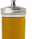 Jarware Stainless Steel Oil Cruet Lid, Wide Mouth Mason Jar Spout Lid