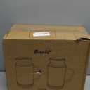 Buaic 2 PACK Glass Pitcher with Lid, 68 oz/ 2 Liter Classic Vertical Stripes Water Pitcher with Handle,Glass Water Carafe for Cold Brew, Coffee, Lemonade, Iced Sun Tea,Beverage,Heat Resistant