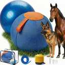 Portable 22-Inch Herding Ball for Dogs Australian Shepherds, Dog Herding Ball Outdoor Training Set for Working Animals with Durable Oxford Fabric Cover, Air Pump, Storage Bag & Gift Box Included