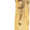 NEWBELLA Women's Knee High Boots - Shiny Faux Leather Slim Fit Trouser Boots, Fashionable Pointed Toe Block Heel Boots for Outfits, Gold 8