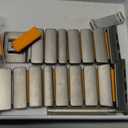 Luxury Titanium Silicone Dual-Layer Link Bands Compatible with Apple Watch Band Ultra 3/2/1 49mm 46mm 45mm 44mm 42mm, Men Women Magnetic Clasp Metal Bracelet for iWatch Series 11 10 9 8 7 6 5 4 SE (Titanium-Orange, 49mm/46mm/45mm/44mm/42mm(Series 3))