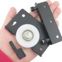 2Pairs Sliding Hardware Roller Pulleys Single Wheels Sliding Door Pulley for Cabinet Wardrobe Screen Doors Closet Sliding Doors